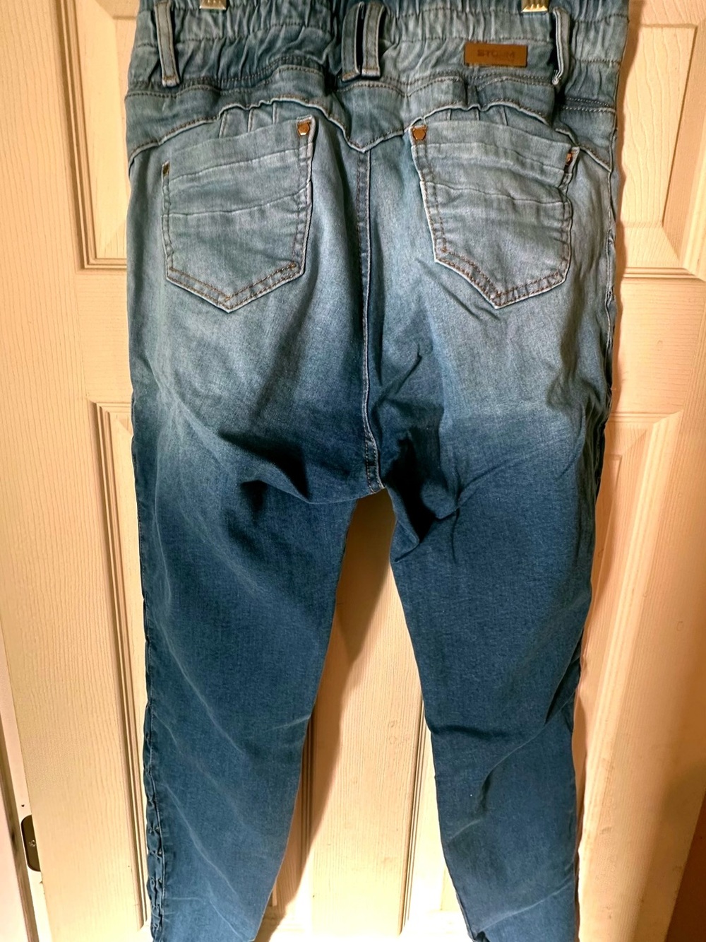 NEW High-Rise Blue Push-Up Colombian Jeans for Women - Picture 6 of 6
